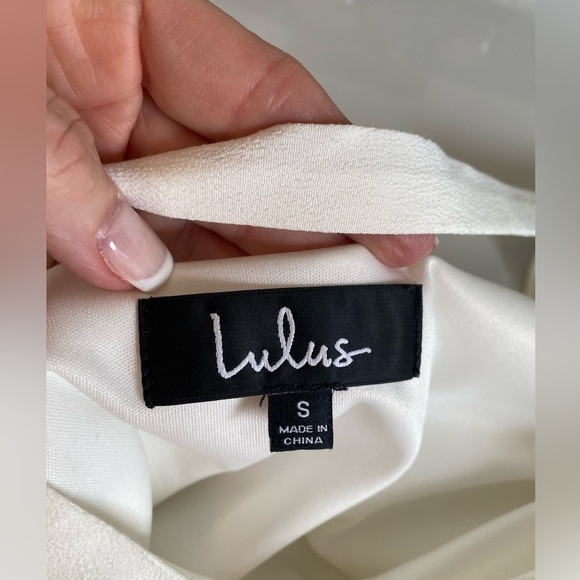 Lulus White Long Sleeve Mini Dress Size S - Picture 7 of 9